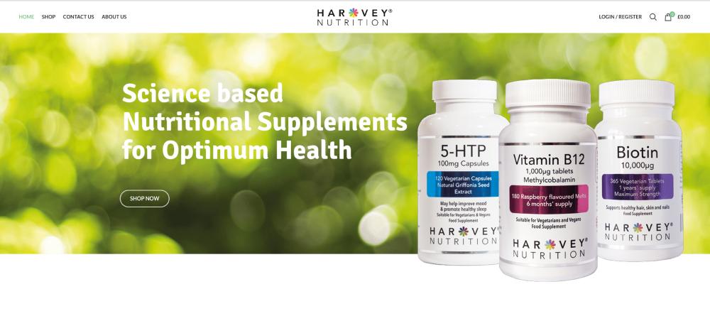 Harvey Nutrition bottle close ups